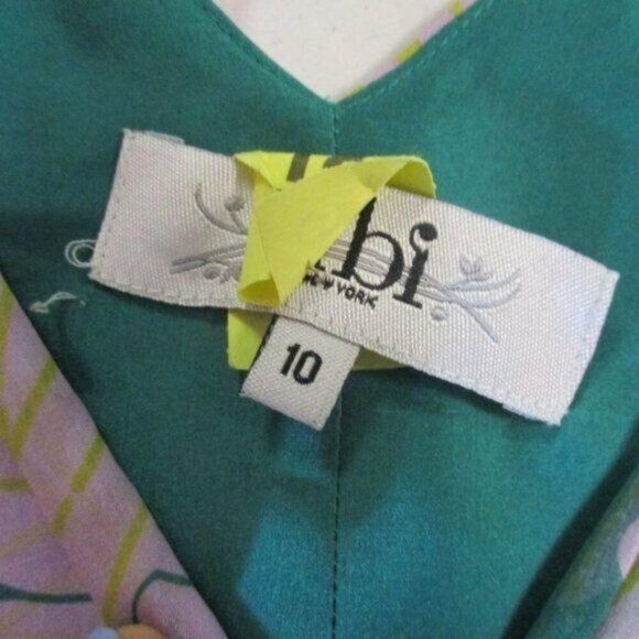 Tibi Green Pink Floral Silk Spring Dress size 10 - Picture 5 of 5
